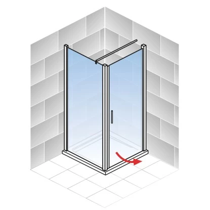 Schulte ExpressPlus Drehtür Inkl. Seitenwand AlexaStyle2.0 80 X 80 X 192 Cm - Image 5