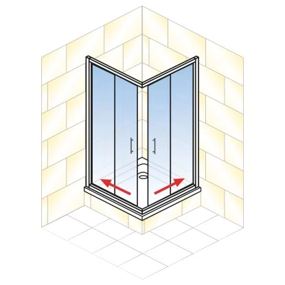 Schulte ExpressPlus Eckeinstieg Variabel Sunny 80-90 X 80-90 X 180 Cm 4-teilig - Image 3