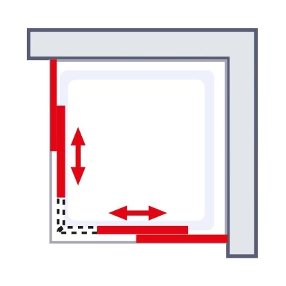 Schulte ExpressPlus Eckeinstieg Variabel Sunny 80-90 X 80-90 X 180 Cm 4-teilig - Image 4