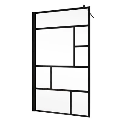 Schulte Alexa Style 2.0 Duschwand Walk In BlackStyle Atelier 1 Dekor 100 X 200cm - Image 2