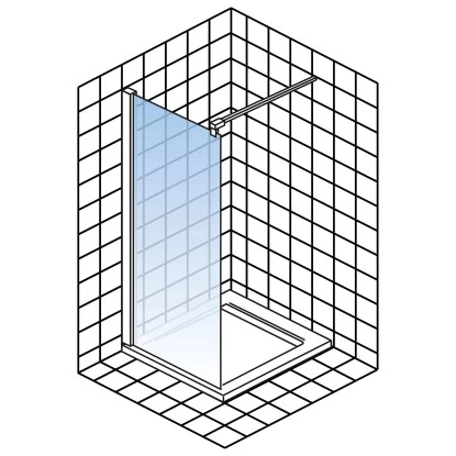 Schulte Alexa Style 2.0 Duschwand Walk In BlackStyle Atelier 1 Dekor 100 X 200cm - Image 3