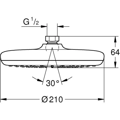 Grohe QuickFix Kopfbrause Vitalio Start 210 - Image 3