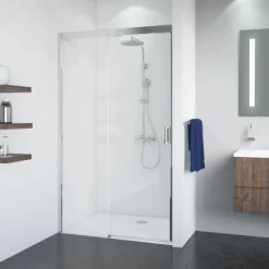 Breuer Schiebetür Für Nische Links Panorama Chrom Klarglas 140 Cm