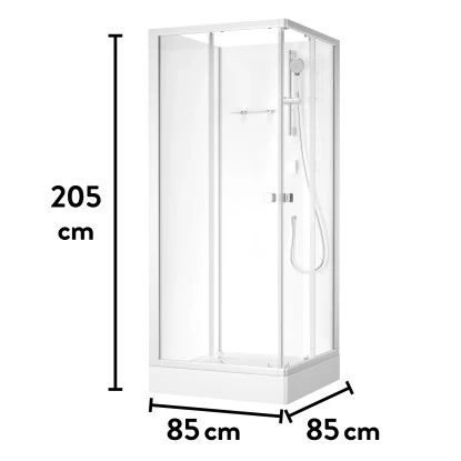 Baliv Komplettdusche DUK-85.110KE 85 Cm X 85 Cm Silber Matt â Bild 11
