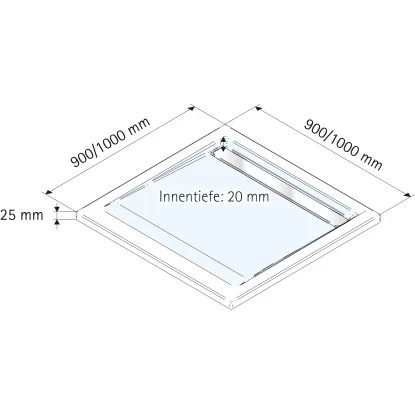 Schulte Duschwanne Mit Rinne Chromoptik Extraflach 100 X 100 Cm â Bild 2