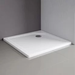 Schulte ExpressPlus Duschwanne Quadrat Extraflach Alpinweiß 90 X 90 Cm