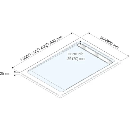 Schulte ExpressPlus Duschwanne Mit Rinne Extraflach 80x120cm - Image 4