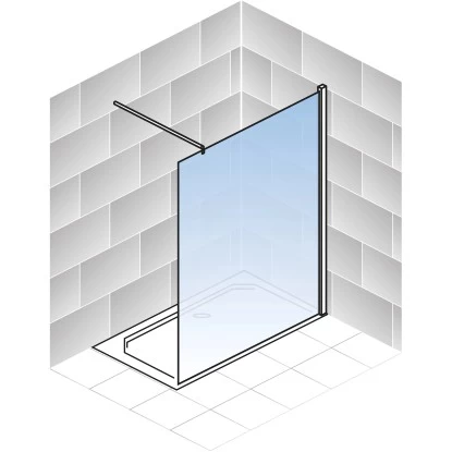 Schulte ExpressPlus Walk In M8 MasterClass Chromoptik Klar Hell 200x90cm - Image 2