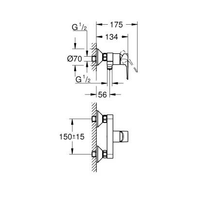 Grohe QuickFix Duscharmatur Start Loop FĂŒr Die Wandmontage - Image 5
