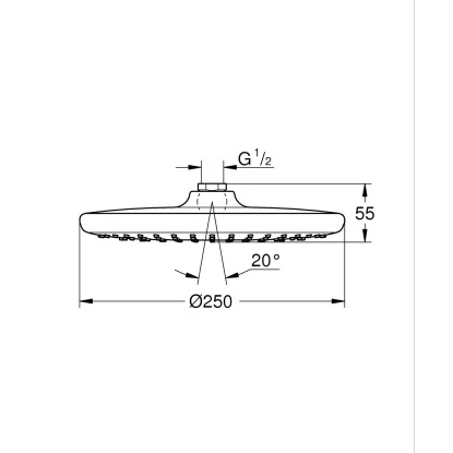 Grohe QuickFix Kopfbrause Vitalio Start Ă 25 Cm Chrom - Image 3