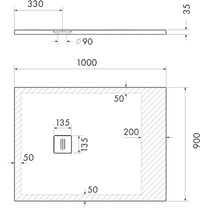 Ottofond Duschwanne Nevis 100 Cm X 90 Cm Weiß - Image 4