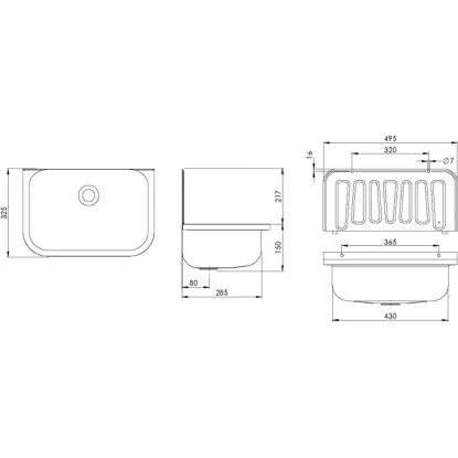 Sanitop-Wingenroth Ausgussbecken Edelstahl 50 Cm Chrom - Image 8