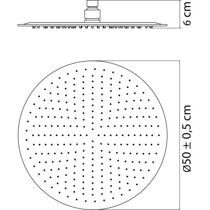 AquaSu Kopfbrause Santico Rund Edelstahl Ă 50 Cm â Bild 3