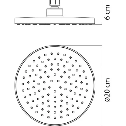 AquaSu Kopfbrause Viba Ă 20 Cm Chrom-Grau â Bild 2
