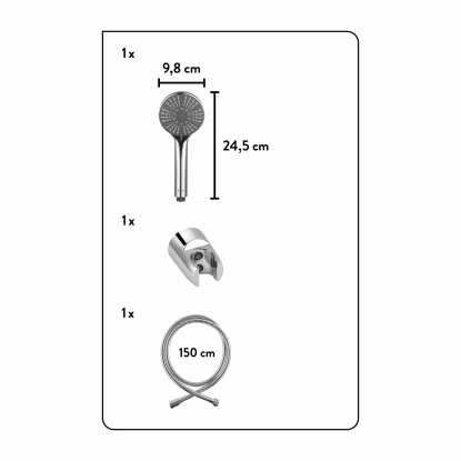 Baliv Wannenbrause-Set WBS-150.20 Verchromt - Image 2