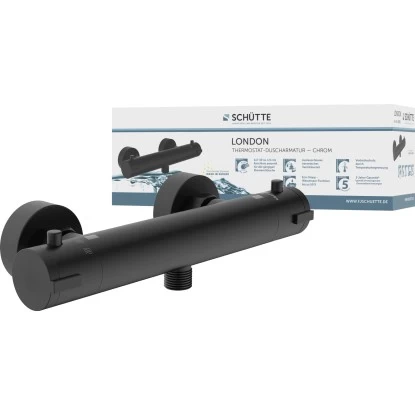 SchĂŒtte Thermostat Duscharmatur London Schwarz Matt