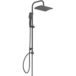 Schütte Duschsystem Mallorca Mit Kopf-und Handbrause Ohne Armatur Schwarz Matt