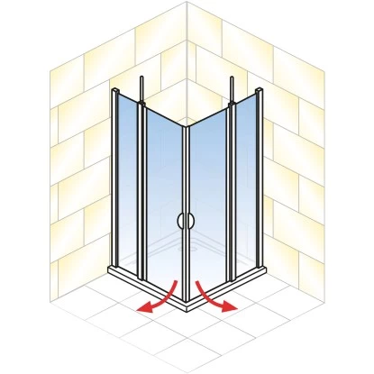 Schulte Eckeinstieg 4-teilig Sunny Alu-Natur Echtglas Klar Hell 192 Cm X 80 Cm - Image 3