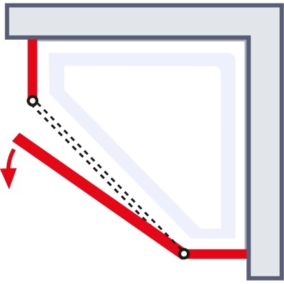Schulte Fünfeckdusche Alexa Style 2.0 Alu-Natur Klar Glas Hell 192 Cm X 90 Cm – Bild 4