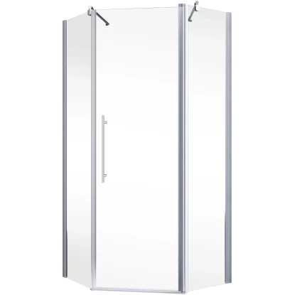 Schulte Fünfeckdusche Alexa Style 2.0 Alu-Natur Klar Glas Hell 192 Cm X 90 Cm