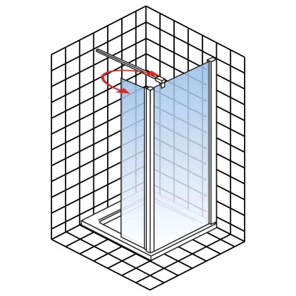 Schulte AlexaStyle 2.0 Duschwand Walk In Mit Bewegl. Element 80 X 30 X 190 Cm - Image 4