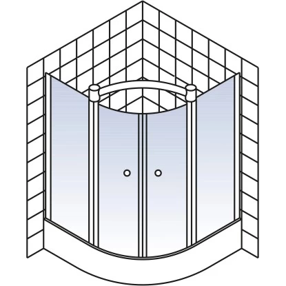 Schulte ExpressPlus Runddusche Garant 4-tlg. Alu-Natur Radius 55cm - Image 4