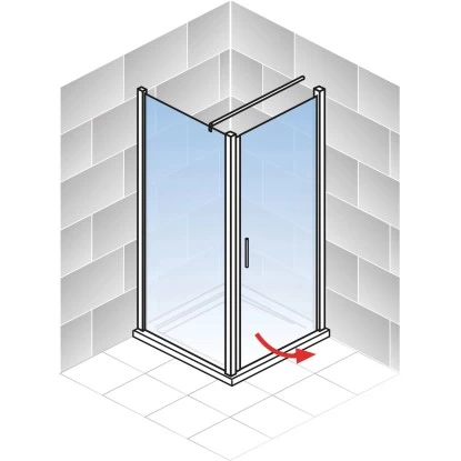 Schulte Alexa Style 2.0 DrehtĂŒr Inkl. Seitenwand BlackStyle 80 X 80 X 192cm â Bild 8