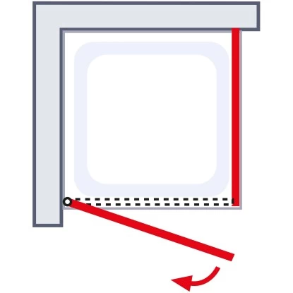 Schulte Alexa Style 2.0 DrehtĂŒr Inkl. Seitenwand BlackStyle 80 X 80 X 192cm â Bild 9