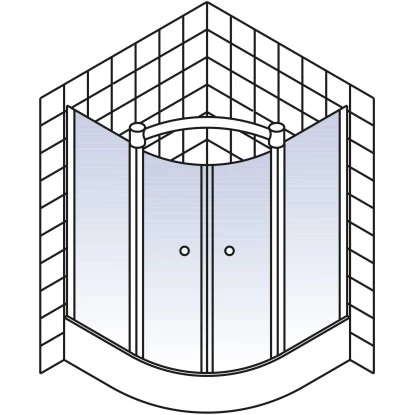 Schulte ExpressPlus Runddusche Garant Mit Duschwanne Alu Natur 200x90x90cm - Image 5