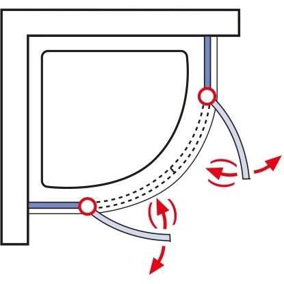 Schulte ExpressPlus Runddusche Garant Mit Duschwanne Chromoptik 200x90x90 - Image 6