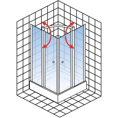 Schulte ExpressPlus Eckeinstieg Mit Drehfalttür Garant Chromoptik 200x80cm - Image 6
