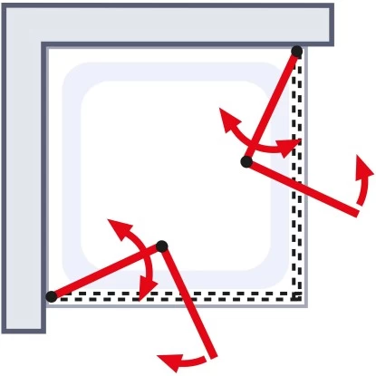Schulte ExpressPlus Eckeinstieg Mit Drehfalttür Garant Chromoptik 200x80cm - Image 7
