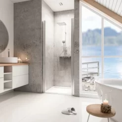 Schulte ExpressPlus Drehtür In Nische Garant Chromoptik Links 200x80cm