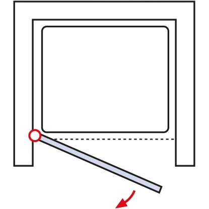 Schulte ExpressPlus Drehtür In Nische Garant Chromoptik Links 200x80cm - Image 5