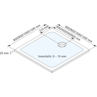 Schulte ExpressPlus Duschwanne Schulte-plan Eckig Mineralguss 90x90cm - Image 5