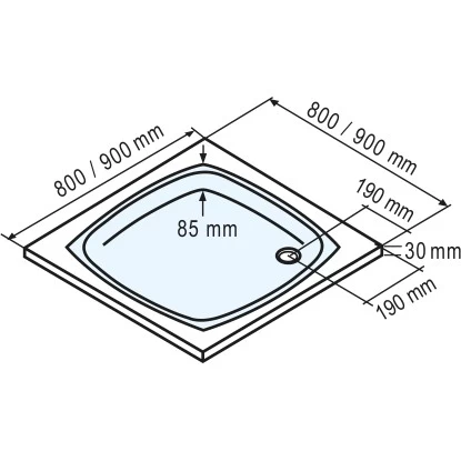 Schulte ExpressPlus Duschwanne Eckig Flach SanitÀracryl 90 X 90 Cm - Image 3