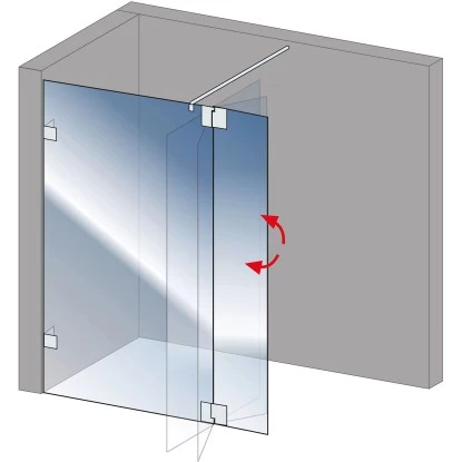 Schulte Alexa Style 2.0 Duschwand Walk In Loft 2-tlg BlackStyle 120 X 30 X 200cm - Image 5