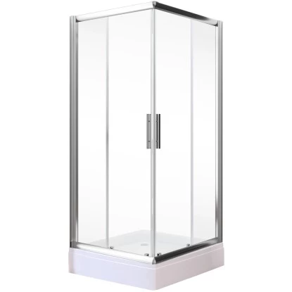 Schulte ExpressPlus Set Eckeinstieg Kristall/Trend Mit Duschwanne 185x80cm - Image 2