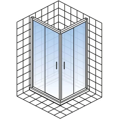 Schulte ExpressPlus Set Eckeinstieg Kristall/Trend Mit Duschwanne 185x80cm - Image 5