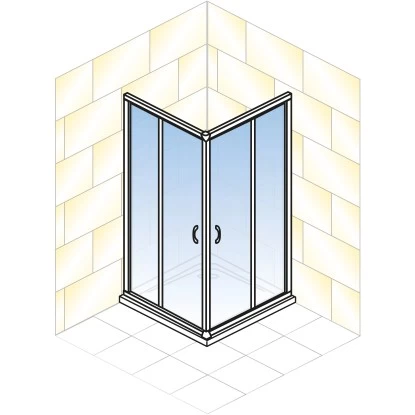 Schulte Eckeinstieg 4-teilig Sunny 80 Cm - 90 Cm X 180 Cm Silber - Image 3