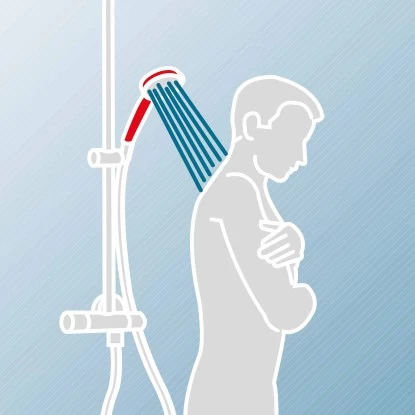 Schulte Duschsystem Rain II Mit Ablage White Style Thermostat - Image 11