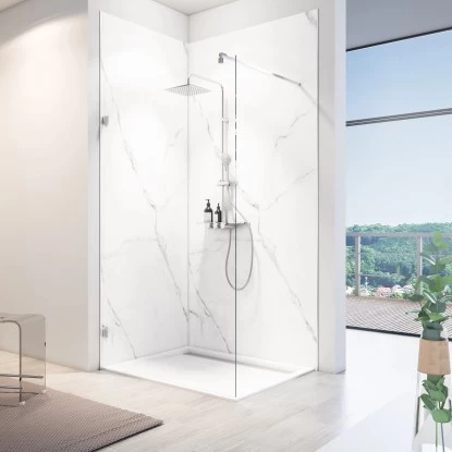 Schulte ExpressPlus DecoDesign Duschrückwand Softtouch Stein Marmor 255x100cm - Image 2