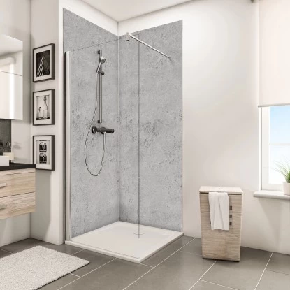 Schulte ExpressPlus DecoDesign Duschrückwand Dekor Stein Grau Hell 210x120cm - Image 3