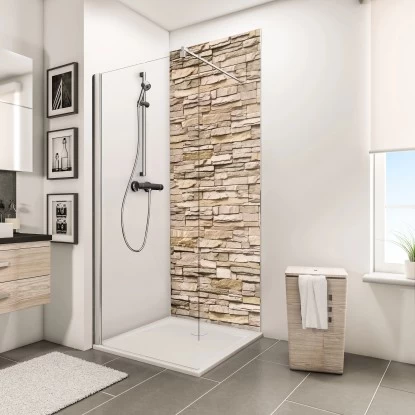 Schulte ExpressPlus DecoDesign Duschrückwand Dekor Stein Verbl. Hell 255x100 Cm - Image 2