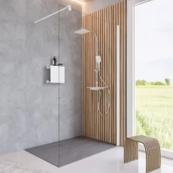 Schulte Walk In Frontteil Alexa Style 2.0 MattweiĂ Klar Hell 200 Cm X 120 Cm