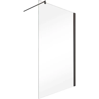 Schulte Walk In Frontteil Alexa Style 2.0 Mattschwarz Klar Hell 200 Cm X 120 Cm â Bild 2