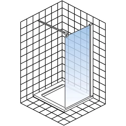 Schulte Walk In Frontteil Alexa Style 2.0 Dekor Frame Mattschwarz 200 X 100 Cm â Bild 5