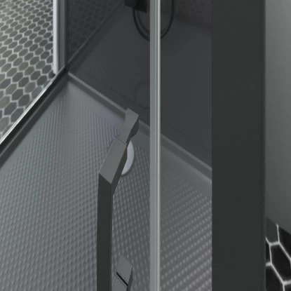 Schulte ExpressPlus Komplettdusche-Schiebetür Bali Mattschwarz 215 Cm X 115 Cm - Image 9