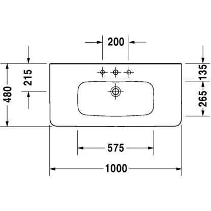 Duravit Möbelwaschtisch DuraStyle 100 Cm Weiß 1 Hahnloch - Image 2
