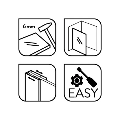 Baliv Duschabtrennung Walk-In DUK-120.80 120 Cm X 195 Cm Chrom - Image 9